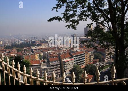 Vue panoramique du parc Tophane à bursa Banque D'Images