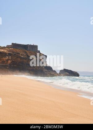 Praia da Nazaré e Praia do Norte, Férias, 2019 Banque D'Images