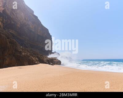 Praia da Nazaré e Praia do Norte, Férias, 2019 Banque D'Images