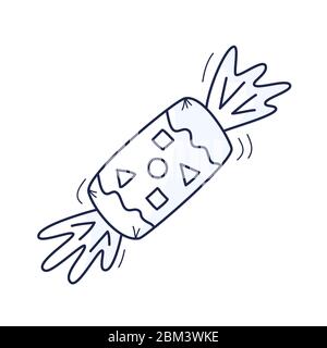 Icône de bonbon à motif de caniche dessiné à la main. Illustration de bonbon vectorisé à la main Illustration de Vecteur