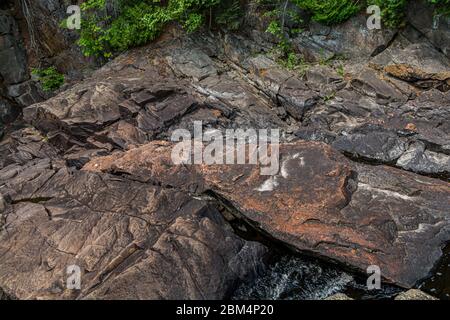Chutes irrégulières Canada Banque D'Images