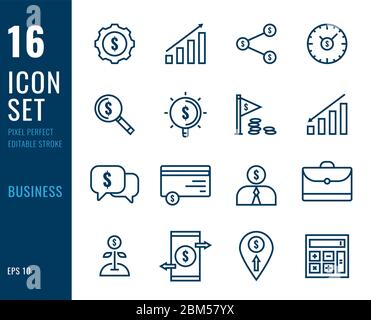 Ensemble d'icônes de ligne de métier. Contour modifiable. Pixel parfait. Illustration vectorielle Illustration de Vecteur