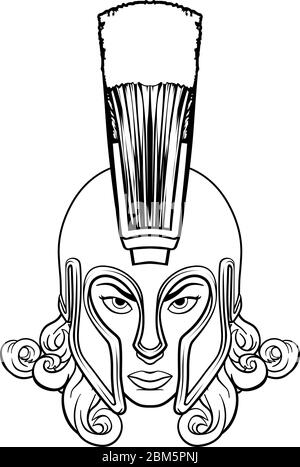 Trojan Spartan Athena Britannia guerrière Illustration de Vecteur