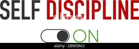 Discipline et motivation. Système de contrôle automatique, gestion automatique, cible, productivité avec bouton marche/arrêt. Illustration vectorielle sur fond blanc eps 10 Illustration de Vecteur