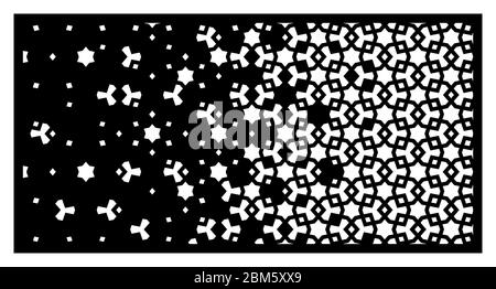 Motif laser islamique. Panneau vectoriel décoratif,écran,feuille,cloison,séparateur pour découpe laser avec désintégration. Modèle islamique pour la conception de coupe Illustration de Vecteur