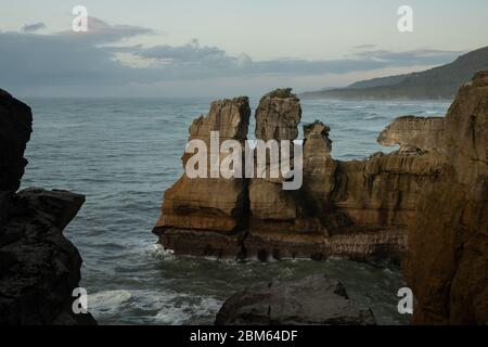 Pancake Rocks, parc national de Paparoa, Nouvelle-Zélande Banque D'Images