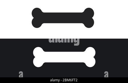 Illustration du vecteur d'icône d'os de chien. Illustration de Vecteur