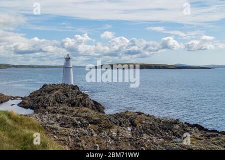 Le phare de la pointe de cuivre, Long Island, dans le comté de Cork. West Cork, Irlande Banque D'Images