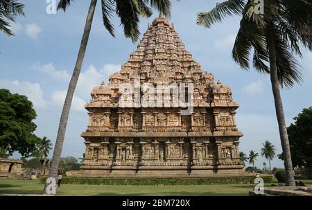 Brihadesvara o Periya Kovil, Grand Temple à Gangaikonda Cholapuram, Inde. Banque D'Images