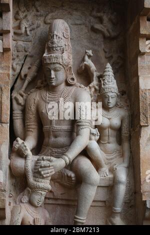 Brihadesvara o Periya Kovil, Grand Temple à Gangaikonda Cholapuram, Inde. Banque D'Images