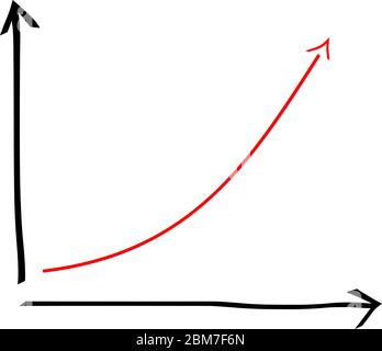 Illustration vectorielle d'un graphique dessiné à la main. Concept d'entreprise Illustration de Vecteur