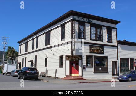 Old Western Hotel, gare de point Reyes, Californie Banque D'Images