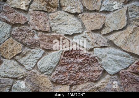 Mur de pierre structurelle de l'ancien bâtiment du siècle dernier. Banque D'Images