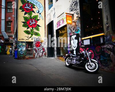 AC DC Lane Graffiti Melbourne Banque D'Images