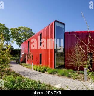 Voir le formulaire Nord-est. Maggie's Centre, Royal Marsden Hospital, Sutton, Royaume-Uni. Architecte : AB Rogers Design, 2019. Banque D'Images