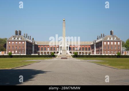 Façade extérieure et Figure court du célèbre Royal Hospital Chelsea, domicile du Chelsea Pensioner. Le Royal Hospital Chelsea est une maison de retraite pour quelque 300 anciens combattants de l'Armée britannique. (118) Banque D'Images