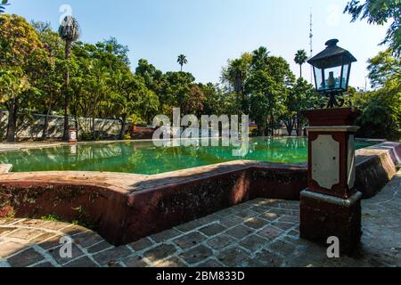 Borda Cultural Centre fontaine de jardin à Cuernavaca, Mexique Banque D'Images