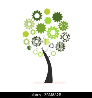Concept d'innovation industrielle fait de cogs et de engrenages vecteur Illustration de Vecteur