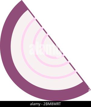 Icône de coupe d'oignon isolée Illustration de Vecteur