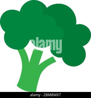Icône brocoli isolée Illustration de Vecteur