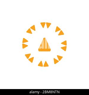 triangle dans le cercle abstrait logo vecteur Illustration de Vecteur