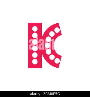 lettres kc monogramme points design logo vecteur Illustration de Vecteur