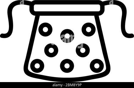 tablier de cuisine en illustration vectorielle de l'icône du point principal Illustration de Vecteur