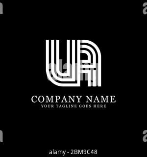 Création monogramme UA logo design vecteur, nom initial logo inspiration Illustration de Vecteur