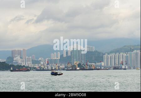 Pont de Stonecutters à Hong Kong. Banque D'Images