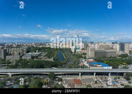 Beijing Skyline, vue abstraite des bâtiments Banque D'Images