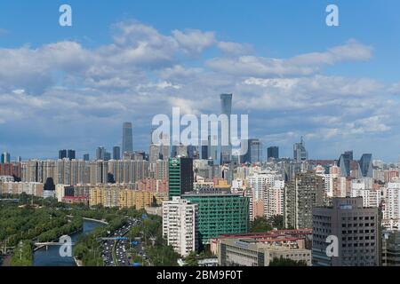 Beijing Skyline, vue abstraite des bâtiments Banque D'Images