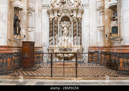 Intérieur de la cathédrale, Cadix, Andalousie, Espagne, Europe Banque D'Images