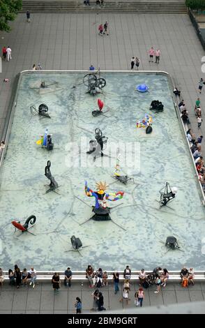 Fontaine Stravinsky au Centre Pompidou.Beaubourg.Paris.France Banque D'Images