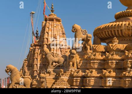 Sri Chandra Prabhu Swami Jain Temple Jaisalmer fort Rajasthan Inde Banque D'Images