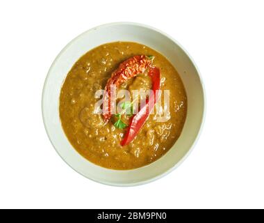 Khatti dhal - Hyderabadi tangy Lentil Curr), nourriture originaire d'Asie du Sud et centrale à la cuisine Hyderabadi Banque D'Images
