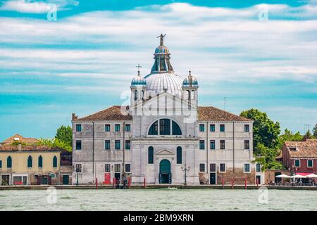 Eglise Santa Maria della Presentazione (le Zitelle) à Venise, Italie. Banque D'Images