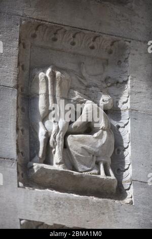 Travaux de pierre sur la cathédrale Saint-fin-Barres de Cork Banque D'Images