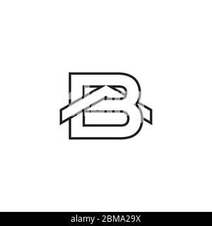 Concept de logo B toitures lettres lignes Illustration de Vecteur