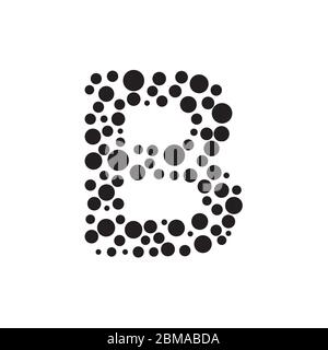 Vecteur de logo de lettre B Dots Illustration de Vecteur