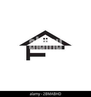 Concept de logo F Letter Home Illustration de Vecteur