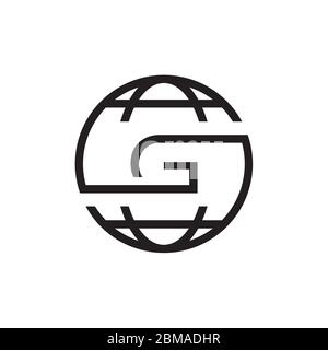 Concept de logo globe Letter G. Illustration de Vecteur