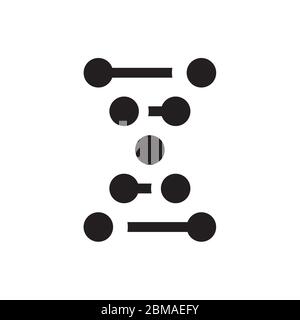 Concept de conception du logo de la lettre X de l'ADN Illustration de Vecteur