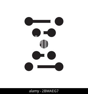 Concept de conception du logo de la lettre X de l'ADN Illustration de Vecteur