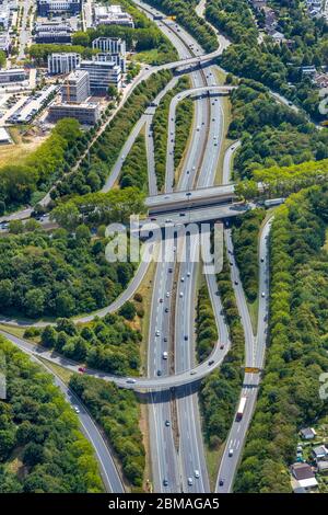 Site développé Stadtkrone-Ost, Kopenhagener Strasse, Europaplatz, sortie d'autoroute B1, B236, 08.08.2019, vue aérienne, Allemagne, Rhénanie-du-Nord-Westphalie, région de la Ruhr, Dortmund Banque D'Images