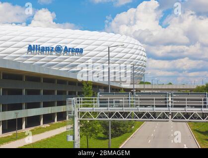 Allianz Arena, stade de football du FC Bayern Muenchen, Allemagne, Bavière, Muenchen Banque D'Images