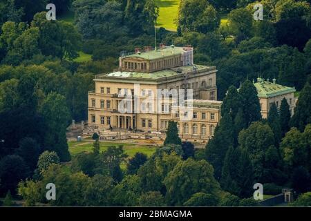 , Villa Huegel à Essen-Bredeney, 14.08.2017, vue aérienne, Allemagne, Rhénanie-du-Nord-Westphalie, région de la Ruhr, Essen Banque D'Images