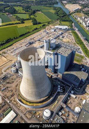 , centrale thermique au charbon Datteln 4 uniper Kraftwerk im Loeringhof à Datteln, 26.05.2017, vue aérienne, Allemagne, Rhénanie-du-Nord-Westphalie, région de la Ruhr, Datteln Banque D'Images