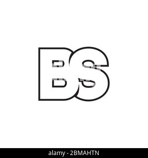 Lignes initiales B S vecteur d'icône Illustration de Vecteur
