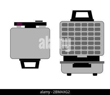 Fer à gaufre pour la cuisson. Design plat Illustration de Vecteur