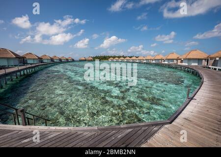 Como Maalifushi; 360 jardin; atoll de Thaa; Maldives Banque D'Images